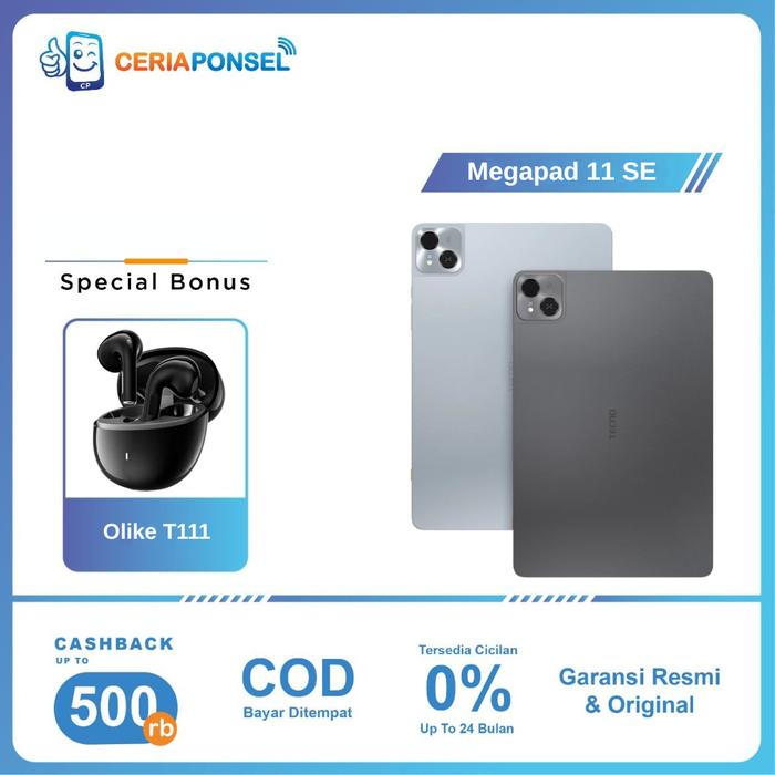Gambar Tecno Megapad 11 SE 4/128GB Snapdragon 685 8MP 8000mAh | Garansi Resmi Tecno Indonesia 1 Tahun - No Bonus, 4/128 Moondust Grey dari Ceria Ponsel Mall Kota Tangerang Tokopedia