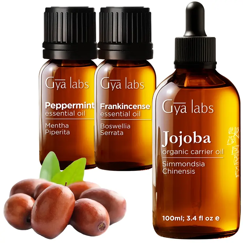 Gya Labs Muscle Support Set - Pure & Natural Essential Oil Set for Comfort, Peppermint 0