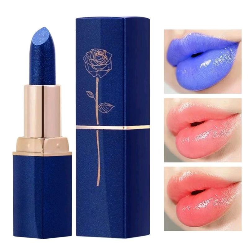 Blue Lipstick YZS Yurizumi Color Changing Lip Glos Blue Rubah warna Waterproof Biru Lipstik Ungu 3