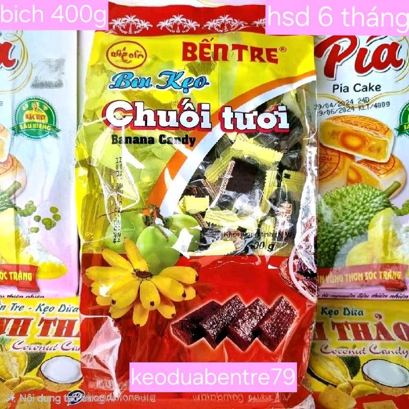  Kẹo chuối tươi Bến Tre   bịch 400g   
