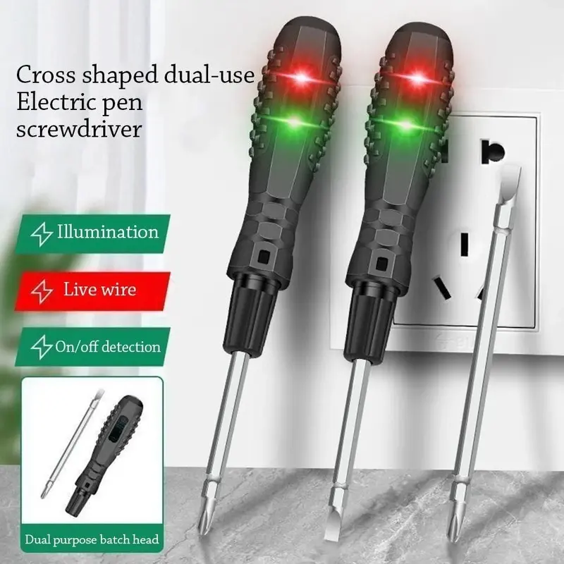Bút kiểm tra điện, SFBSF, Cảm ứng thông minh với tuốc nơ vít chỉ báo, Cầm Tay / Crossover, Máy Dò Điện Áp Đa Chức Năng Có Thể Tháo Rời Gia Dụng 7