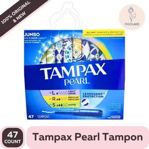 Tampax Pearl Tampons JUMBO Regular Absorbency 47 Count NON Parfumes