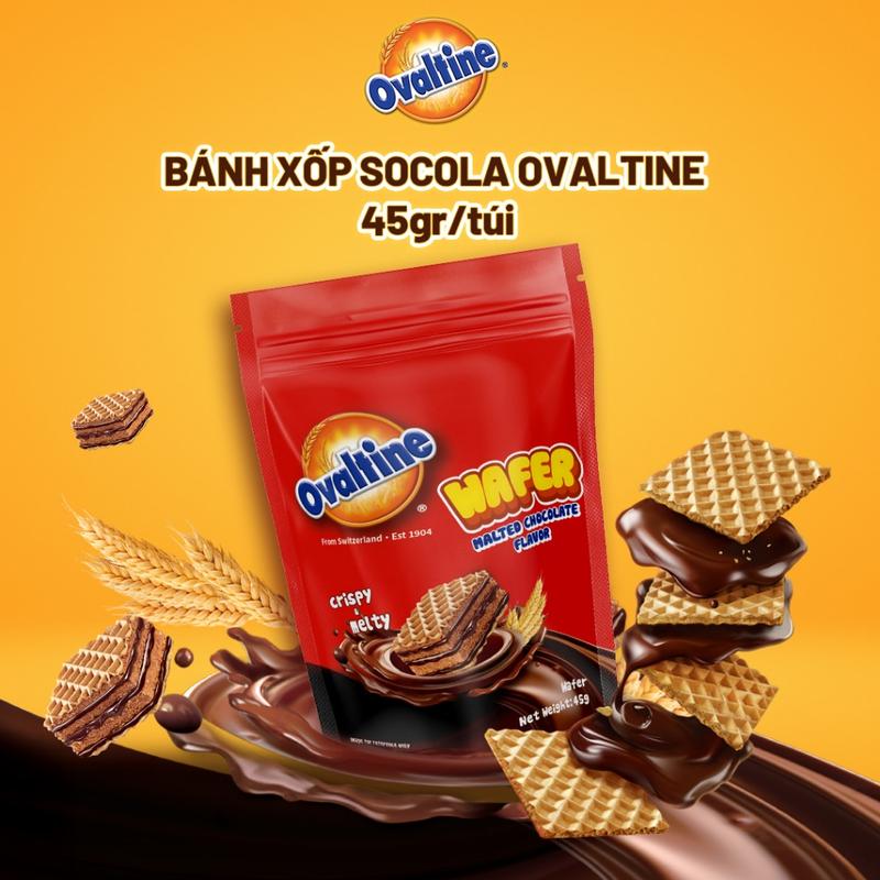 TOP Bánh xốp Sô-cô-la Ovaltine 45gr/gói