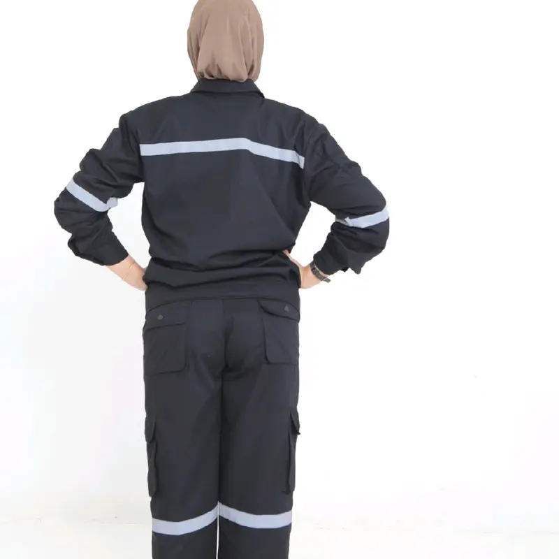 SETELAN WEARPACK SAFETY HITAM LENGAN PANJANG 3