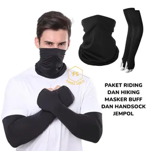 Paket Starter Ridding Hiking Masker Buff dan Manset Jempol Letslim Tipis Multifungsi - Tangan, Outdoor