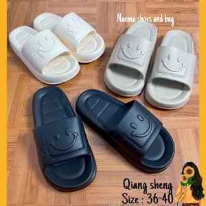 Sandal karet selop smile wanita import Qiang Sheng terbaru Sandal karet smile qiang sheng import ternyaman