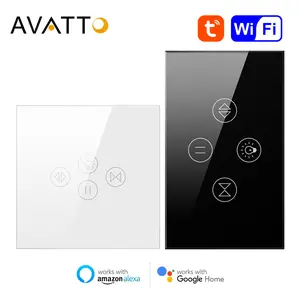 AVATTO EU/US Tuya Smart Life WiFi Roller Shutter Curtain Light Switch