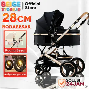 [Pengiriman Gratis] Stroller Roda 4 Stroller Baby Kereta Dorong Bayi Lipat Bisa Duduk Berbaring Hadiah Lebaran 2025 Perlengkapan Bayi Praktis untuk Buka Puasa Ramadan