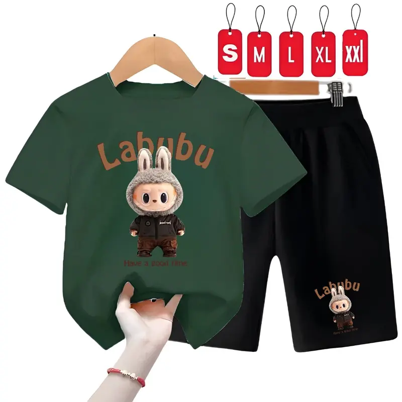 SETEALAN ANAK ANAK LABUBU 2 SAMPAI 10 TAHUN/SET ANAK LABUBU HAVE A GOOD TIME TERBARU Anak-Anak 3
