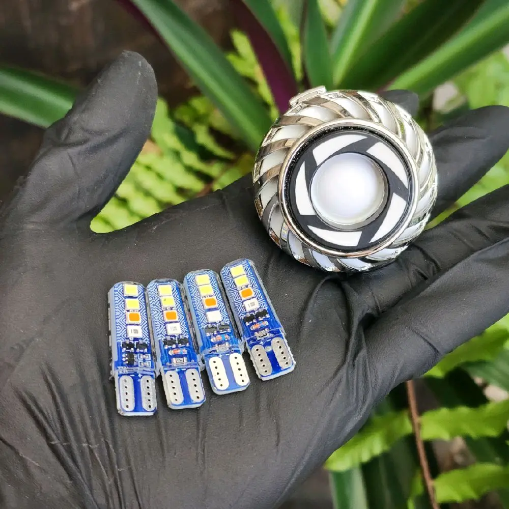 PAKET 1 Pcs Stop Rem Projie Belakang Motor plus 4 pcs Sen Jelly 4 Warna Nyala RGB Universal Motor