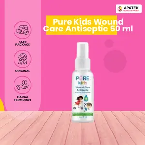 Pure Kids Wound Care Antiseptic Spray 50 ml Pembersih Luka Anak Efektif Mencegah Infeksi Tanpa Rasa Perih Original