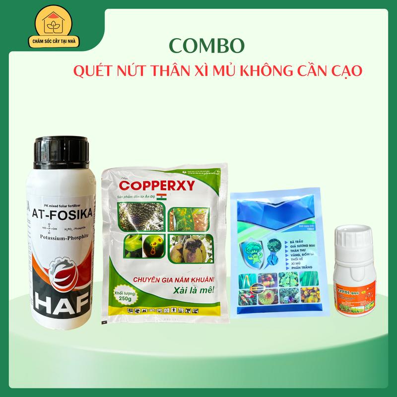  Combo Quét Nứt Thân Xì Mủ - Combo Tây Ban Nha pha cho 3 Lít nước - vàng lá thối rễ tuyến trùng và nứt thân xì mủ 