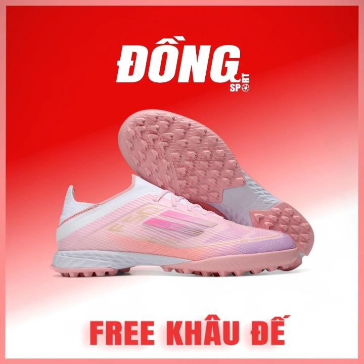  Giày Bóng Đá F50 Elite ĐỒNG SPORT FREE KHÂU ĐẾ Bản lưỡi gà may liền Cỏ nhân tạo Màu hồng Đế đệm 