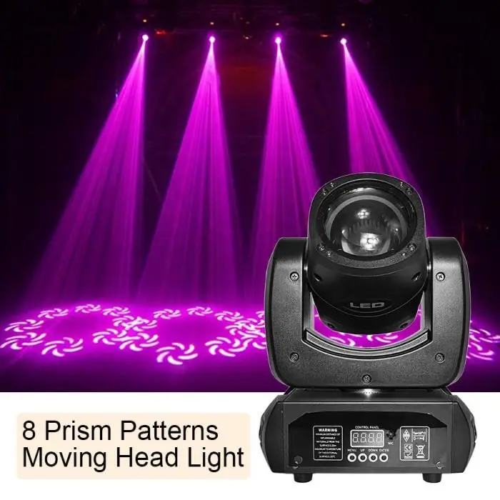 Lampu Sorot Beam Lighting Panggung Pesta Acara Disco Mini LED Stage Sensor Suara 8 Warna DMX512 100W - Standard