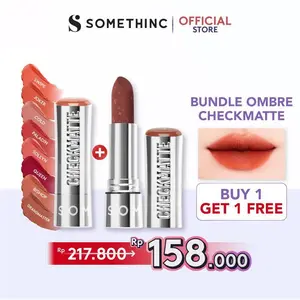[Exclusive] SOMETHINC [2 PCS] Ombre Lipstick Checkmatte - Transferproof Lipstik