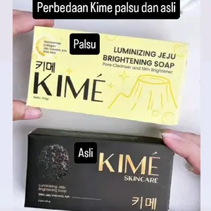 Kime Skincare Original Kemasan Hitam 1 Box isi 2 batang Sabun Muka dan Badan Memutihkan Mencerahkan