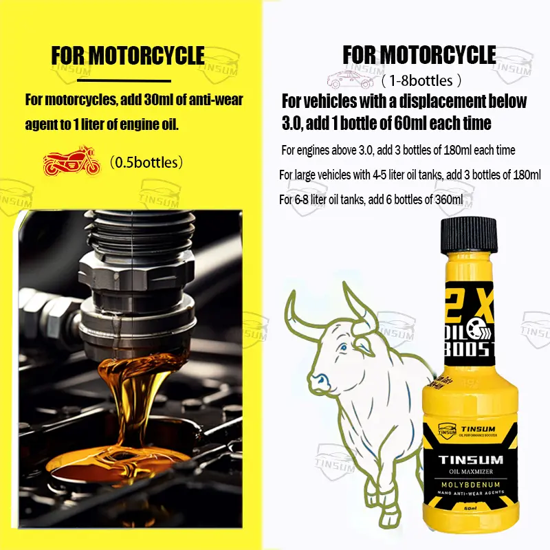 Engine Performance Maximeter TINSUM 2X DILBOOST UPGRADE Oil Maximizer 60ml - OIL ADDITIVES COMPLETE ...