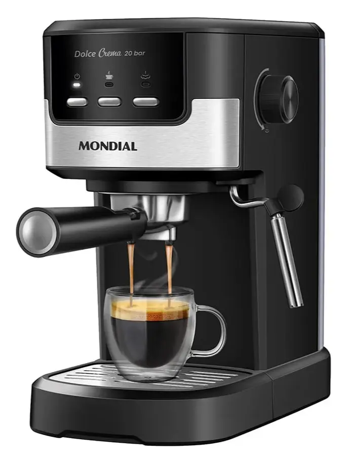 Cafeteira Espresso Mondial Dolce Crema 20 Bar Inox 1200W