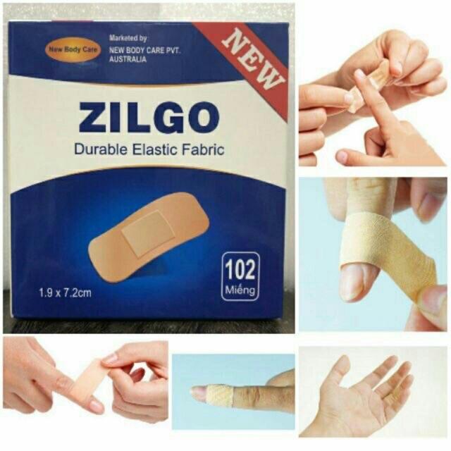 Băng cá nhân dán vết thương ZILGO dính chắc dai Hộp 30 miếng 102 miếng