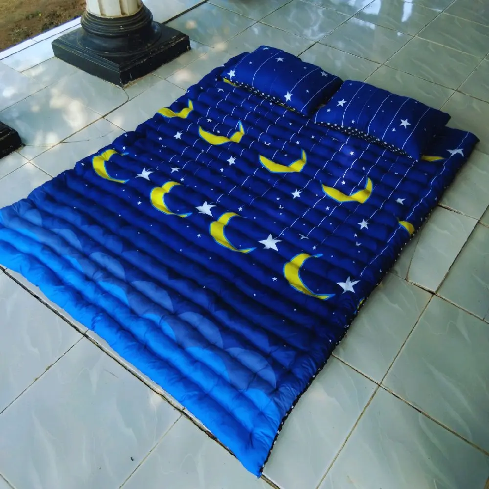 Kasur Lantai Tebal Empuk 2 Orang Dewasa Full motif Gratis 2 Buah Bantal