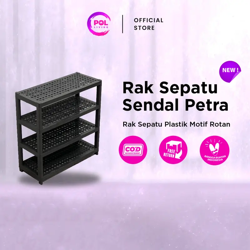 POL] COD Rak Sepatu Rotan 3-8 Susun Plastik Shoe Rack Rak