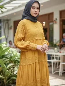 Cleome Lafreya Gamis Sheilla Karenza Nour Fashion Muslim Wanita Import LFY