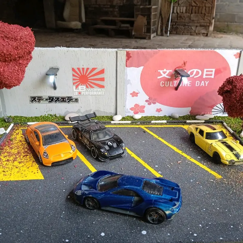 diorama hot wheels parkiran jepang 4