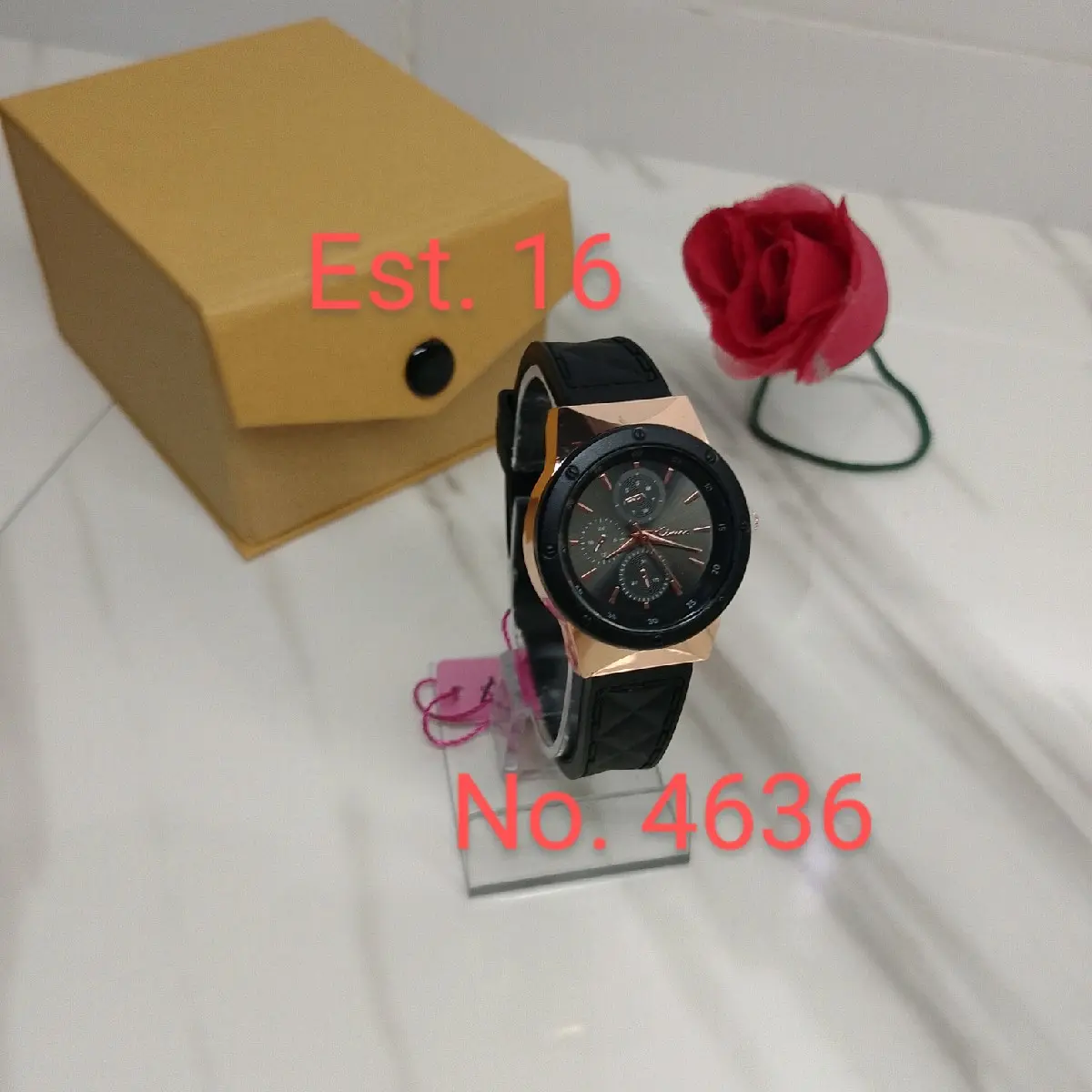 Jam tangan wanita strap rubber silicon baterai cadangan