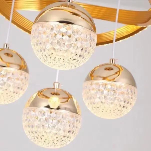 Kristal Lampu Gantung Remote Led 3 Warna Minimalis Mewah Chandelier Ruang Tamu Bar Restoran Kamar Tidur Lampu Gantung 3