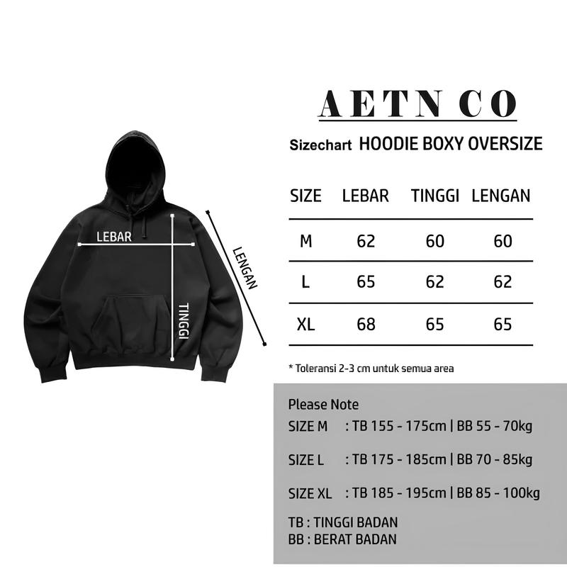 Product Introduction of AETN - Balaclava Hoodie Zipper Boxy Miracles Black 375gsm Reflektif 0