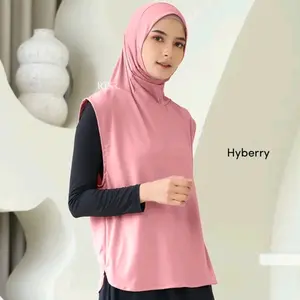 rompi hijab olahraga vest outer/ rompi hijab sport kaos jersey premium Polos Wanita