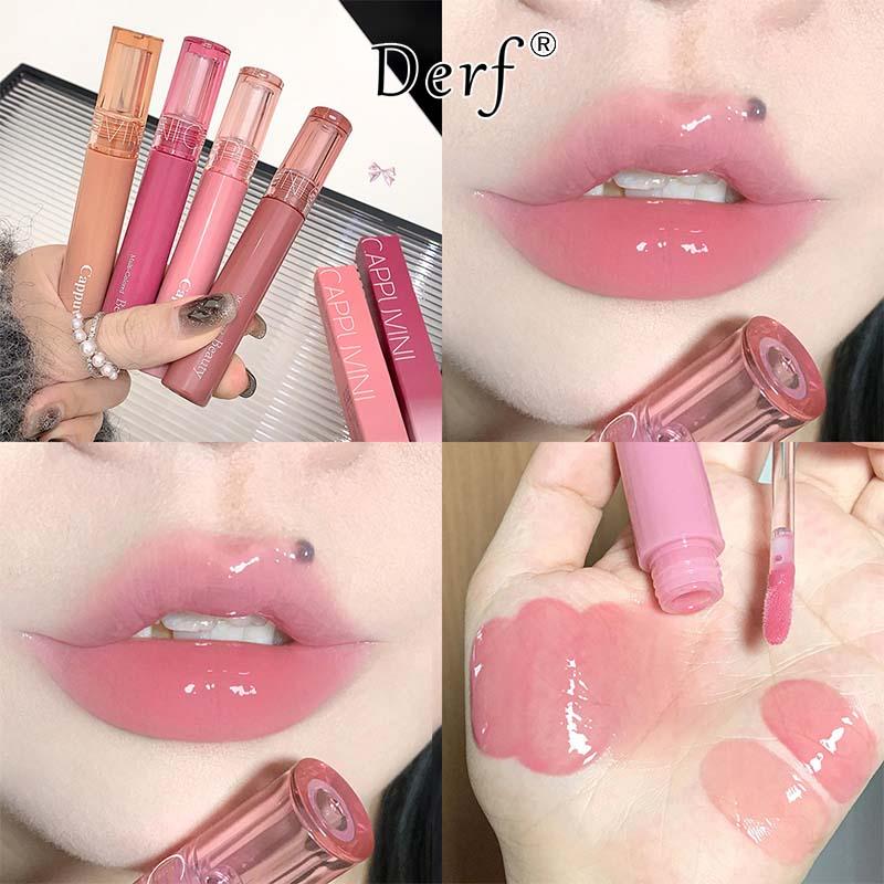 Son Môi Dưỡng Ẩm Dạng Thạch Tráng Gương, Cappuvini, Lâu Trôi, Với Bột Tẩy Trắng Và Hương Mật Ong