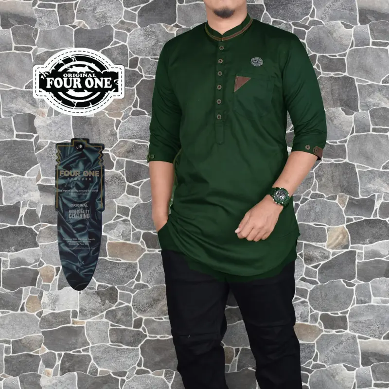 Baju koko muslim pria kualitas premium super BEST SELLER Kurta Nyaman Toyobo  Katun  Dewasa Panjang jubah pria dewasa 2