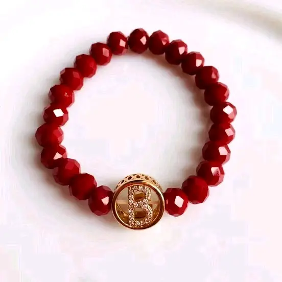 Gelang boba kakya boleh request ukuran warna dan model  Manik manik boba tersedia inisal huruf A sampai Z 7