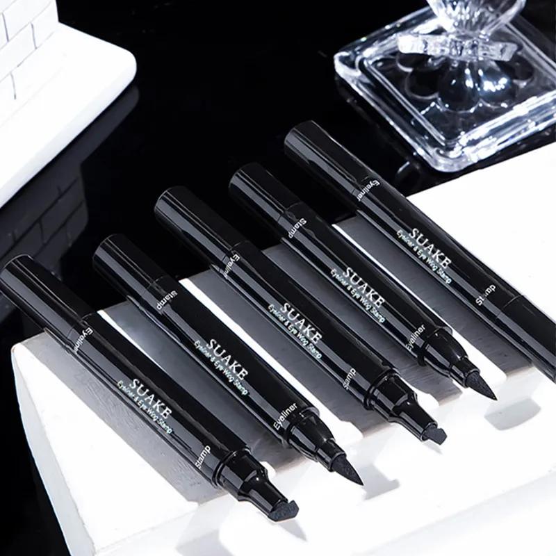 Product Introduction of 2 in1 Stamp Liquid Eyeliner Pencil Water Proof Fast Dry Double-ended Black Eye Liner Pen Make Up for Women Cosmetics 21