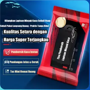 [mobildage] Tisu Pembersih Kaca Mobil Instan 100% Berkualitas Tinggi Formula Nano Teknologi Hilangkan Minyak 99.9% Tanpa Gores Praktis Multi Fungsi Tas Mini Hemat Ruang Microfiber Car