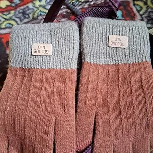 Caramel Sarung Tangan Wanita Musim Dingin Touch Screen Bahan Rajut Wol Tebal Gloves Unisex Fashion Trendy