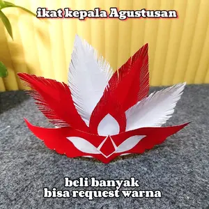 Ikat Kepala Merah putih Mahkota untuk Agustusan