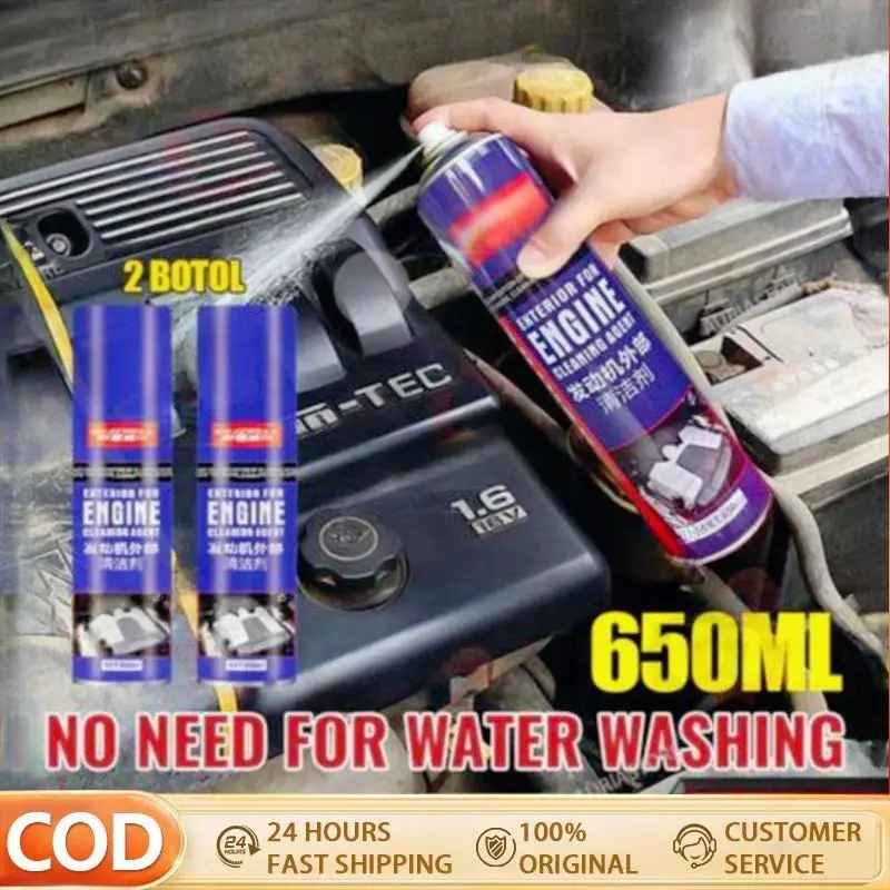 【1 Botol Tahan 10 Tahun】 Semprotan Pembersih Mesin 650ML Pembersih Interior Busa – Penghilang Gemuk Cepat Anti Noda Tidak Mencoreng, Aman untuk Kain/Kulit/Sabun Dashboard, Mudah Digunakan Tanpa Borax, Cocok untuk Mobil/Motor/Rumah