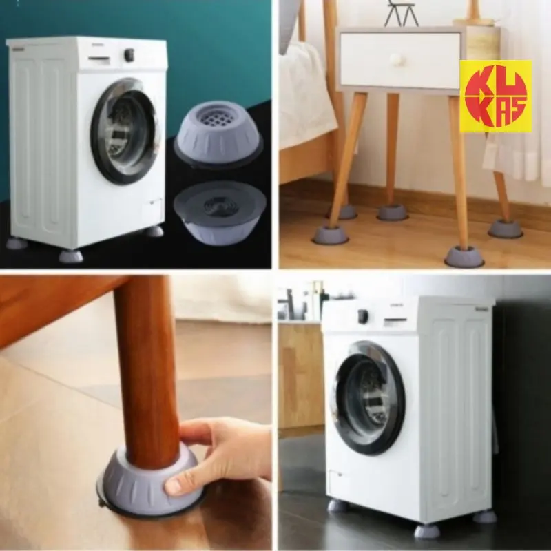 [isi 4 pcs] Alas Kaki Mesin Cuci Kulkas Universal Anti Slip dan Anti Getaran Tatakan Pelindung Meja Getar KUKAS.ID 7