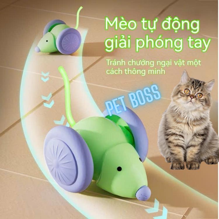 PC007 CON CHUỘT USB CHO MÈO, CHUỘT CẢM BIẾN CHẠY NGAY KHI CHẠM ĐỒ CHƠI THÔNG MINH CHO MÈO
