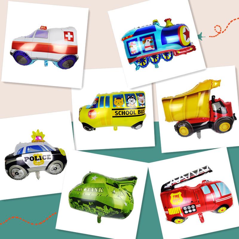 Phim hoạt hình, bóng mây,Giao thông vận tải, xe hơi, màng nhôm, bóng bay, sinh nhật vui vẻ, trang trí địa điểm, bóng bay, trẻ em, bữa tiệc, bóng bay 4