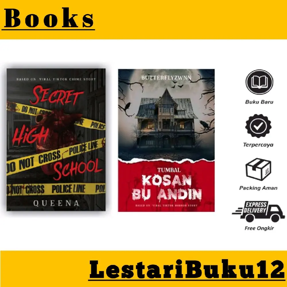 Paket Novel Secret High School + Tumbal Kosan Bu Andin Bookpaper Kuning