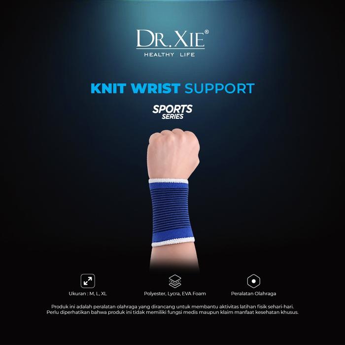 Gambar DR.XIE HEALTHY LIFE Pelindung Pergelangan Tangan Knit Wrist Support Biru Menyerap Air untuk Gym Fitness Olahraga 2 Pcs dari Dr Xie Healthy Life Kota Administrasi Jakarta Timur Tokopedia