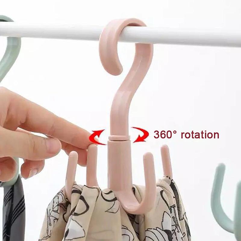 360° Rotatable Hanger Hooks Space Saving Wardrobe Bag Rack Organizer Holder for Closet Scarf Belt Shoes Hanging Storage Hooks 5