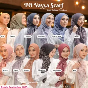 (BISA COD) VAYYA SCARF PROMO HIJAB SEGIEMPAT MOTIF