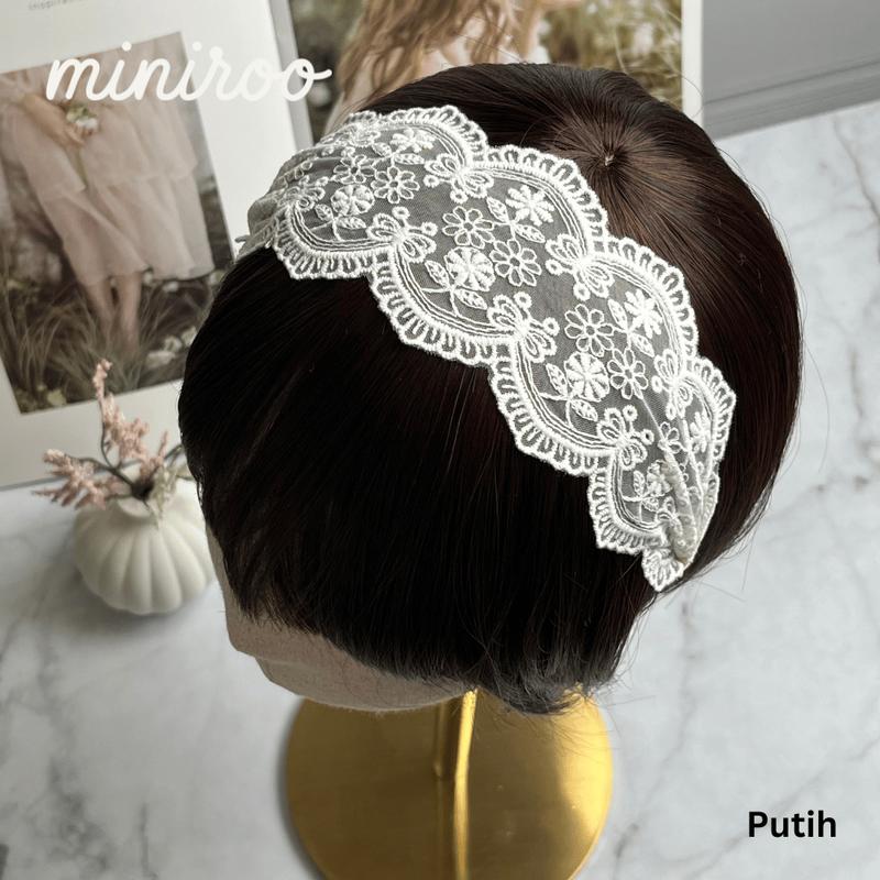 Miniroo Bando Bandana Renda Karet Nilon Anak Perempuan Korea Merry 3