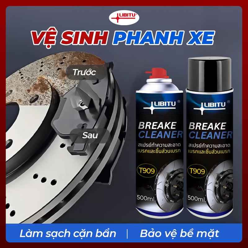  Dung Dịch Vệ Sinh Đĩa Phanh  Đĩa thắng  LIBITU Cho Ô Tô Và Xe Máy Dung Tích Lớn 500ML 