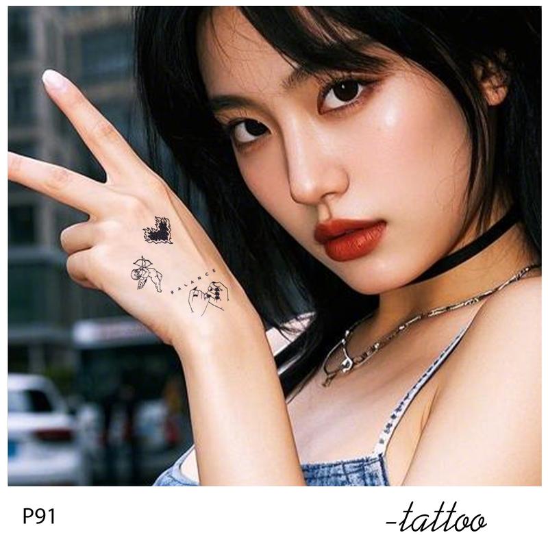 Temporary tattoo sticker ZOAR-P91 Long-lasting tattoo adhesive art decoration for men and women. 1