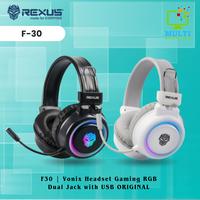Gambar REXUS HEADSET GAMING VONIX F30 Headphone Led Microphone  Splitter  Earphone - Putih dari Multi Komputer Kota Administrasi Jakarta Barat 1 Tokopedia